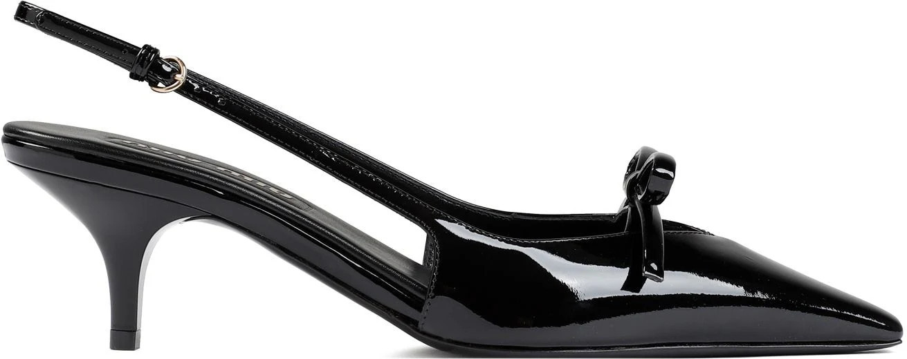 Miu Miu Women's Bow Slingback Pumps in Black | Size 38 | 5I015EFM05569 | LOZURI