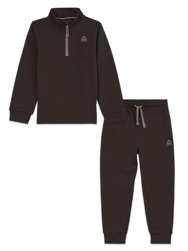 Reebok Toddler Unisex Half Zip Pullover and Jogger Set, 2 Piece, Sizes 12M-5T | Walmart (US)