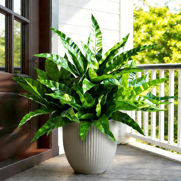 4Pcs Fake Ferns,Faux Outdoor Plants UV Resistant,3D Real Touch Fake Plants Total 60 Blades,Weathe... | Amazon (US)