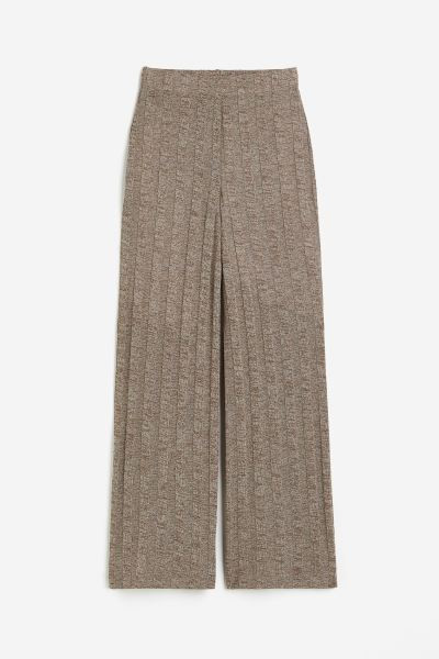 Rib-knit trousers | H&M (UK, MY, IN, SG, PH, TW, HK)