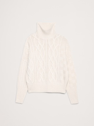 Italian Merino-Blend Mixed-Stitch Sweater | Banana Republic (US)