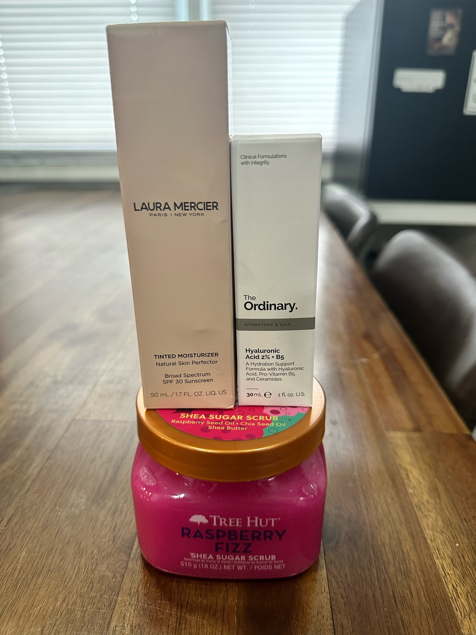 a mini Ulta haul restock! I swear by this tinted moisturizer, it’s my favorite!! this is also a great hyaluronic acid and affordable! you also can’t go wrong w tree hut exfoliate!! #ultarestock #ultahaul #tintedmoisturizer #lauramercier #theordinary #treehut #under100 

#LTKBeauty #LTKFindsUnder100