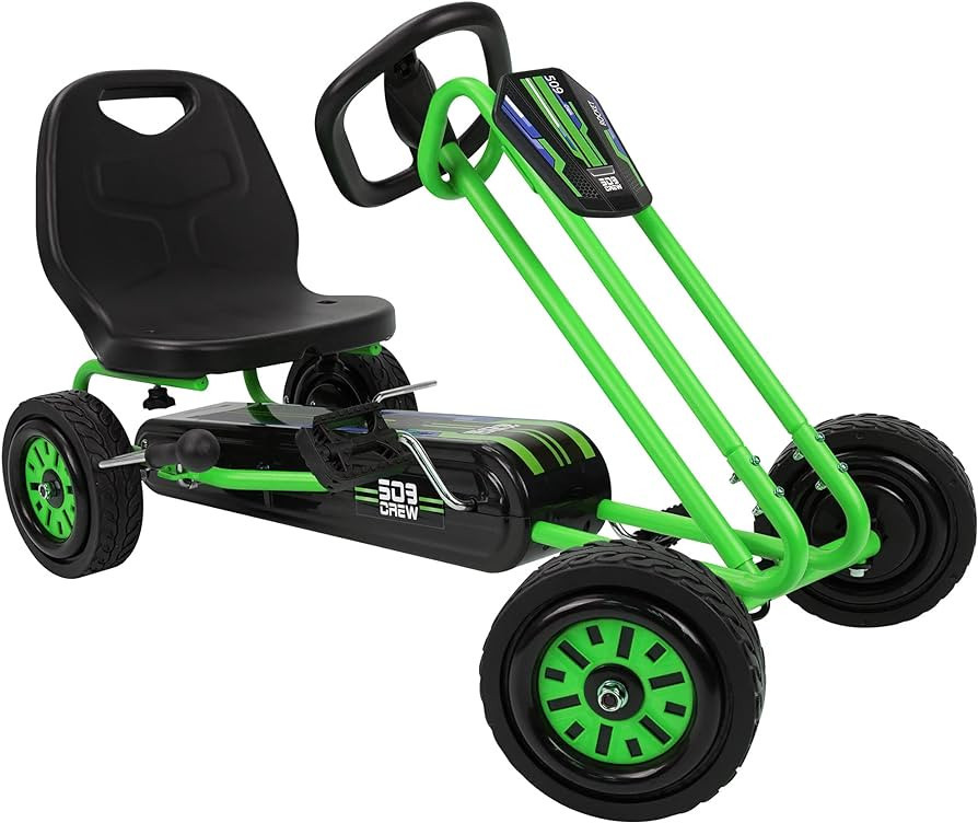 509 Crew Rocket Pedal Go Kart - Green | Pedal Car | Ride On Toys for Boys & Girls with Ergonomic ... | Amazon (US)