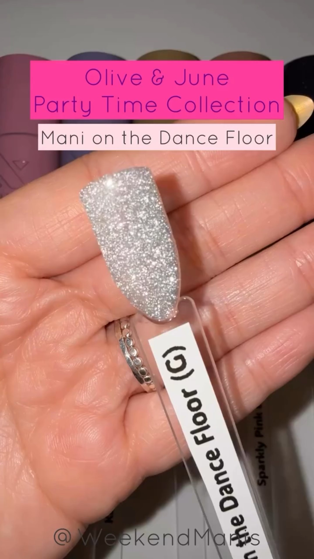 How fun are these new flash glitter gels from @oliveandjune? (Gifted)

They sparkle like diamonds under my phone flash 🤩 I also included a picture of how they look under my regular lights (lit from various angles). They will be so fun for holiday parties (and the pink & purple ones for Valentine’s too, I imagine). 

From O&J’s description: “Flash glitter gels contain ultra-reflective glitter particles that become ultra sparkly when exposed to a camera flash.”

Gels: 
MANI ON THE DANCE FLOOR: silver flash glitter
ROSÉ RHYMES WITH PARTAY: pink flash glitter
KARAOKE IS A GOOD TIME: purple flash glitter 
POP FIZZ MANI: gold flash glitter
SPARKLY PINK DRINK: blush flash glitter
OUT PAST CURFEW: navy flash glitter

INDIVIDUAL: $12 EACH
GEL POLISH SET: $65 ($72 VALUE)

Also available as the FLASH GLITTER GEL MANI SYSTEM: $140

Press-ons:
MAJOR GLITTER GRADIENT: medium almond
CHERRY SUPER SPARKLE: short round
PARTY GLITTER FRENCH: medium oval

INDIVIDUAL: $10 EACH
PRESS-ON SET: $28

Are you picking any of these up? 🫶 

Also, don’t forget that purchases of $40+ receive a free bottle of The Pixie Effect Top Coat! ✨ 

#weekendmanis #oliveandjune #flashglitter #flashglitternails #partynails #holidaymanicure