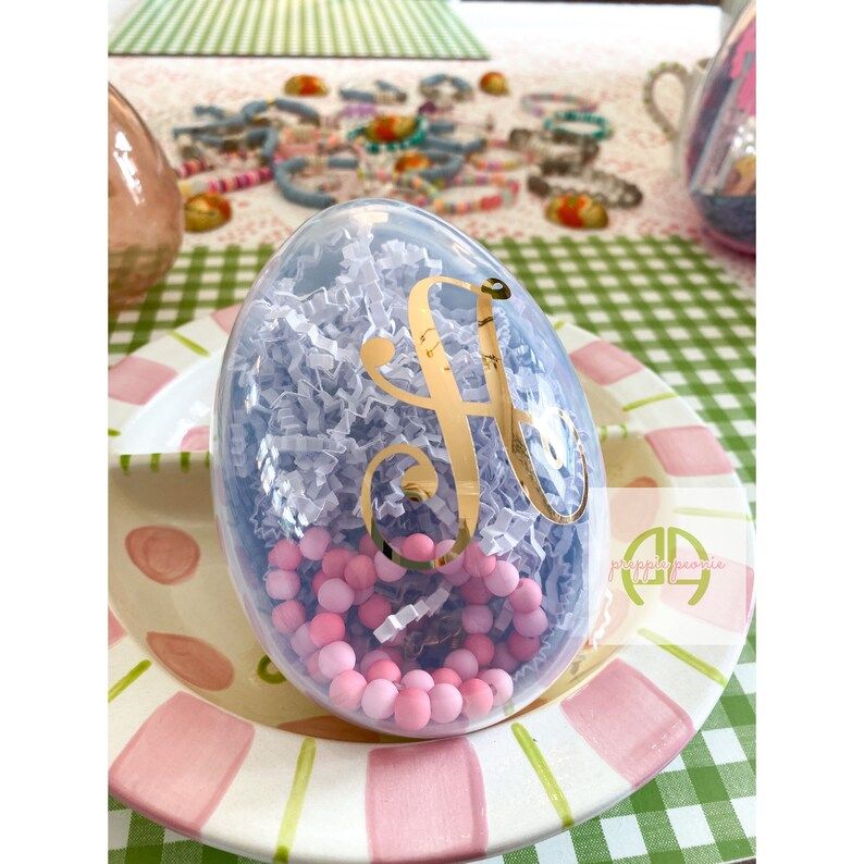 Jumbo monogrammed Easter eggs | Etsy (US)