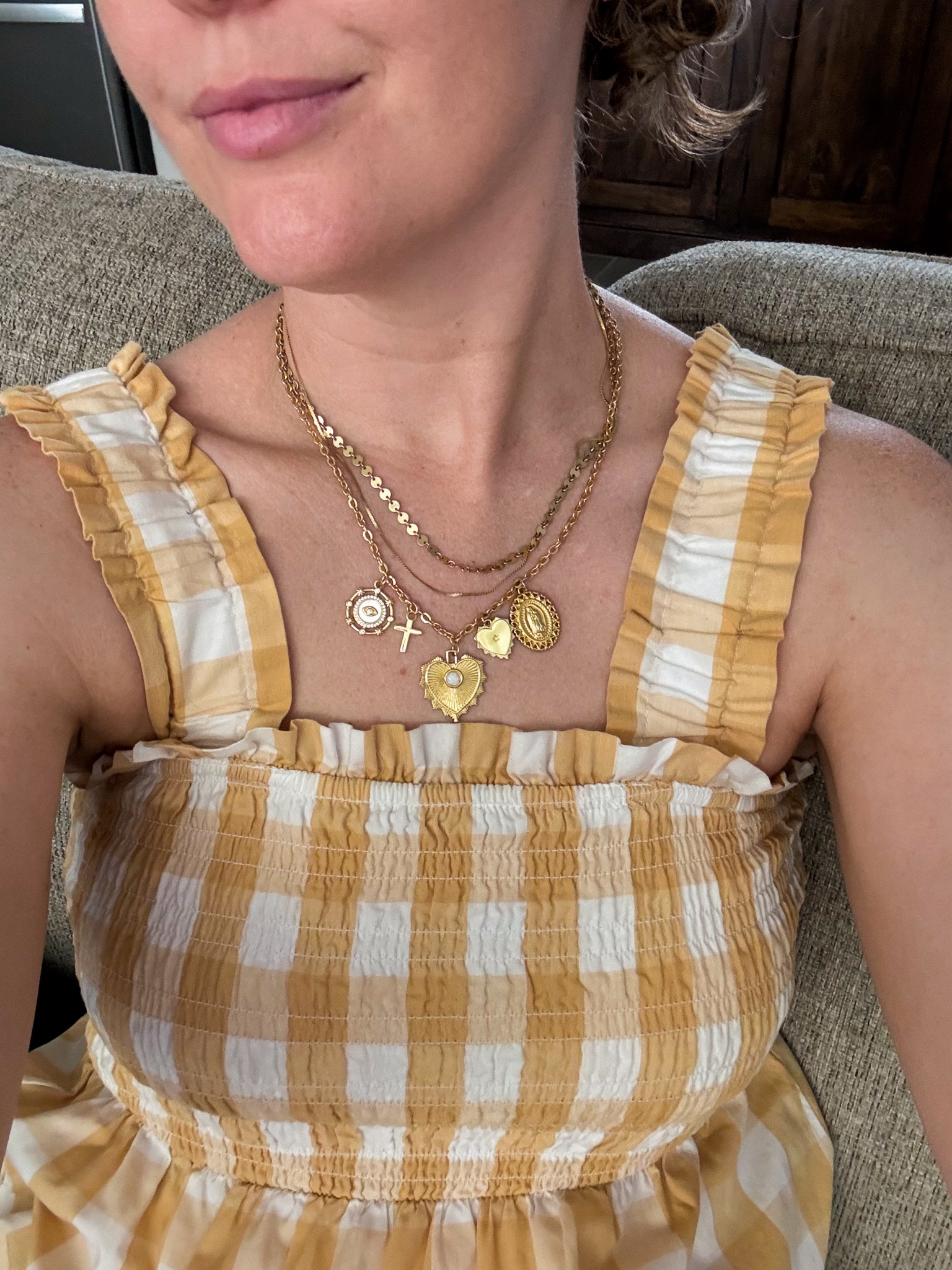 In love with my custom charm necklace! Chain and charms are 14k gold filled which is the next best thing to 14k solid gold. 

#charmnecklace #goldnecklace #jewelery #goldjewelry 