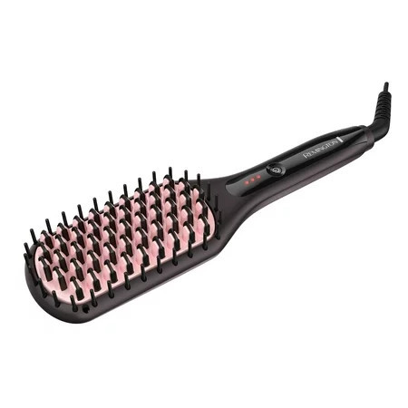 Remington Pro Full Size Pearl Ceramic Heated Smoothing Brush Purple CB7400P | Walmart (US)