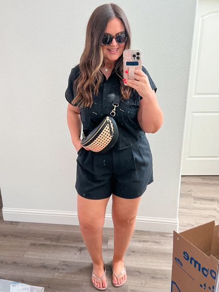 Shirt, large
Shorts, 33 (size up 1-2)

Outfit of the day, mom outfit, mom style inspo, summer outfit, spring outfit, midsize, shorts, sandals, size 12, size 14, Target finds 

#LTKMidsize #LTKStyleTip #LTKSeasonal