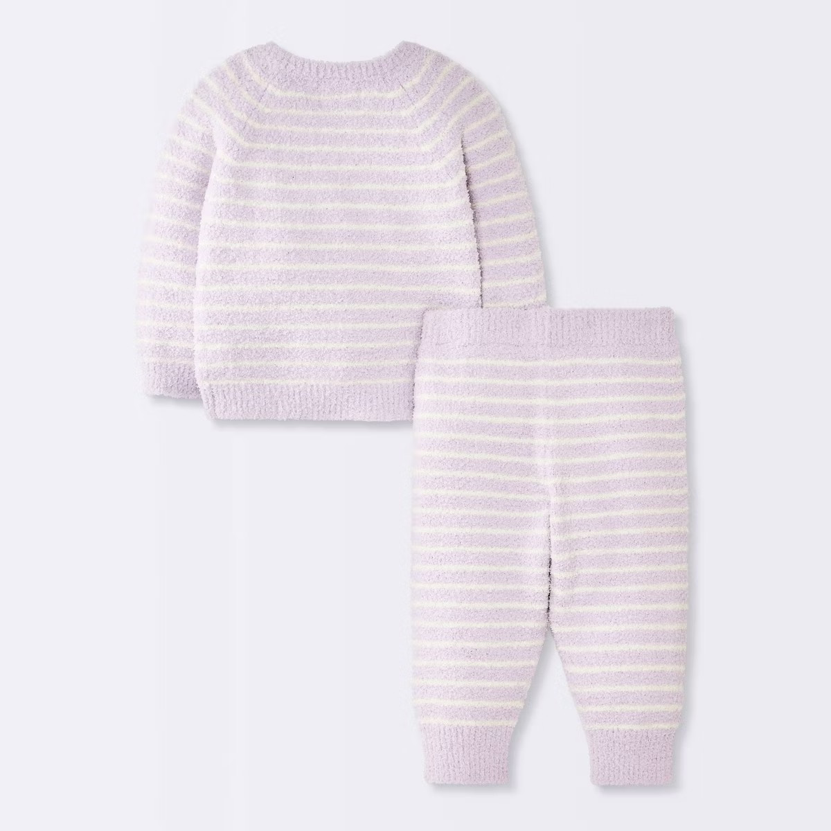Baby Girls' 2pc Striped Chenille Wrap Top and Pants Set - Cloud Island™ Purple | Target