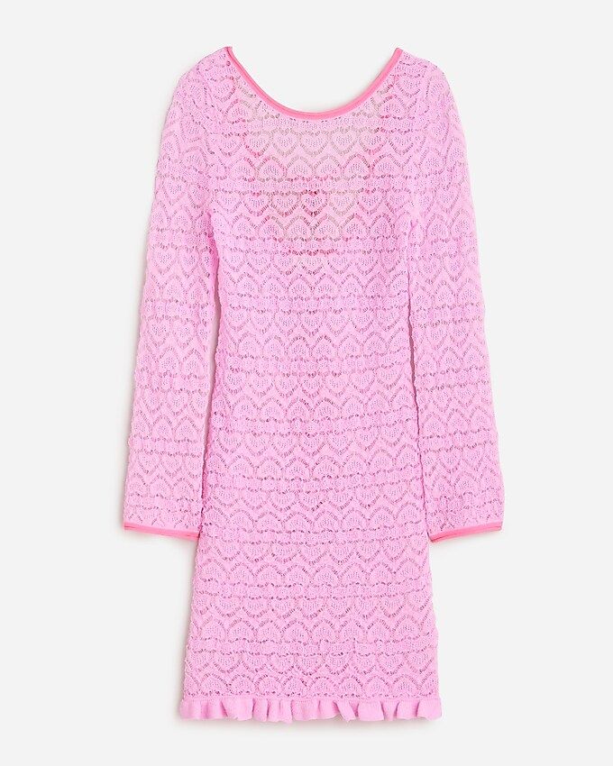 Limited-edition open-back lace mini sweater-dress | J.Crew US