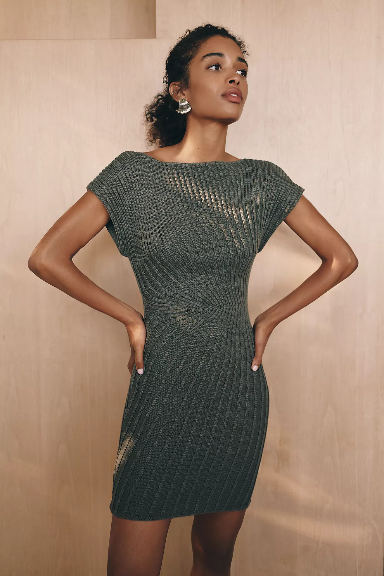 By Anthropologie Ribbed Mini Sweater Dress | Anthropologie (US)