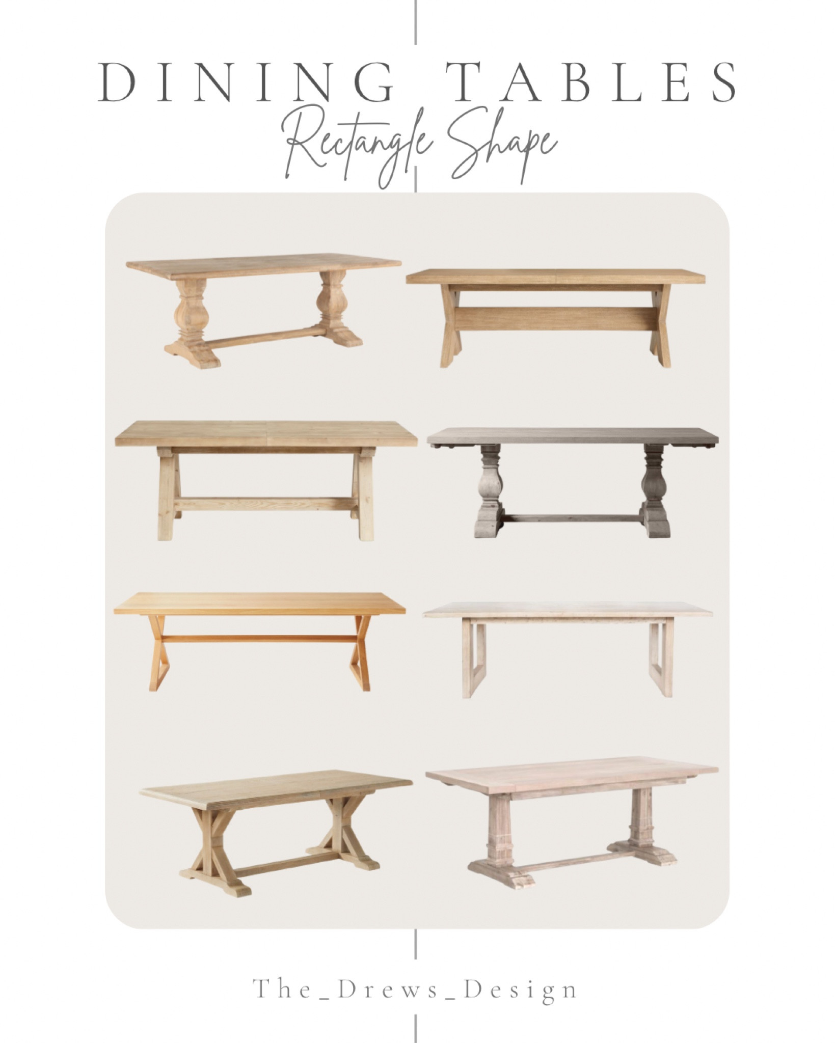 Dining tables, rectangle table, trestle table, farmhouse, coastal, dining room furniture round up 

#LTKstyletip #LTKFind #LTKhome