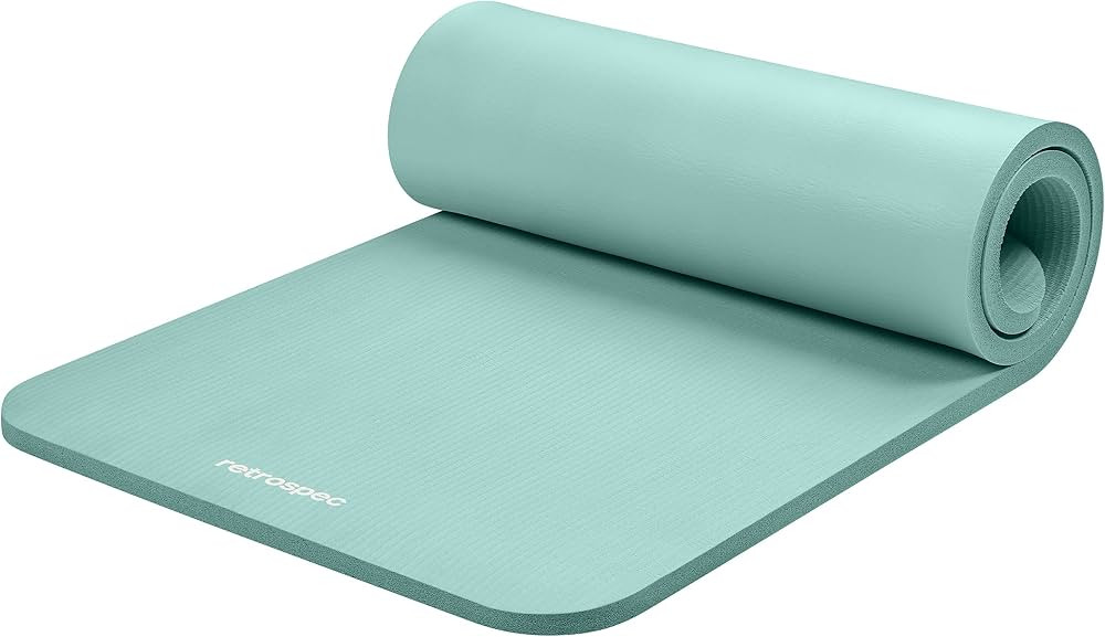 Retrospec Solana Yoga Mat 1" Thick w/Nylon Strap for Men & Women - Non Slip Exercise Mat for Home... | Amazon (US)