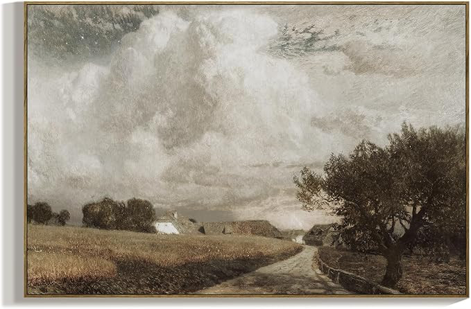 RaphelArt Large Framed Canvas Wall Art Home Decor,The Country's Cloud Vintage Decor,Rustic Farmho... | Amazon (US)