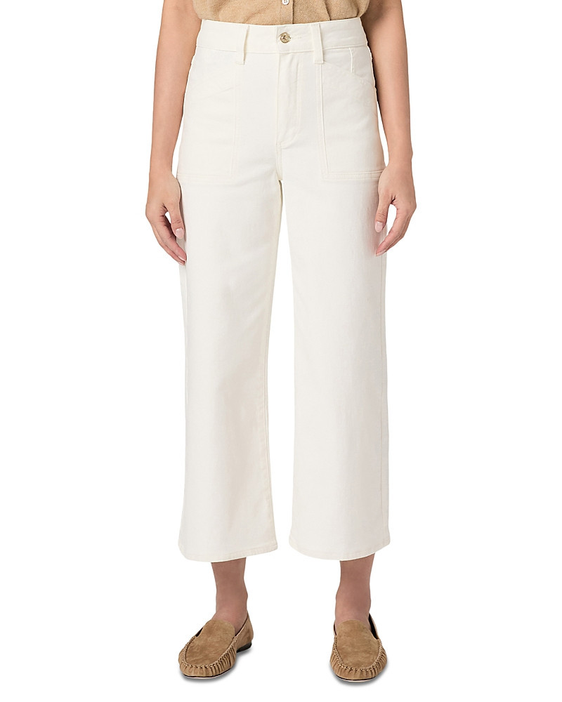 Paige Anessa Petite High Rise Wide Leg Jeans in Tonal Ecru | Bloomingdale's (US)