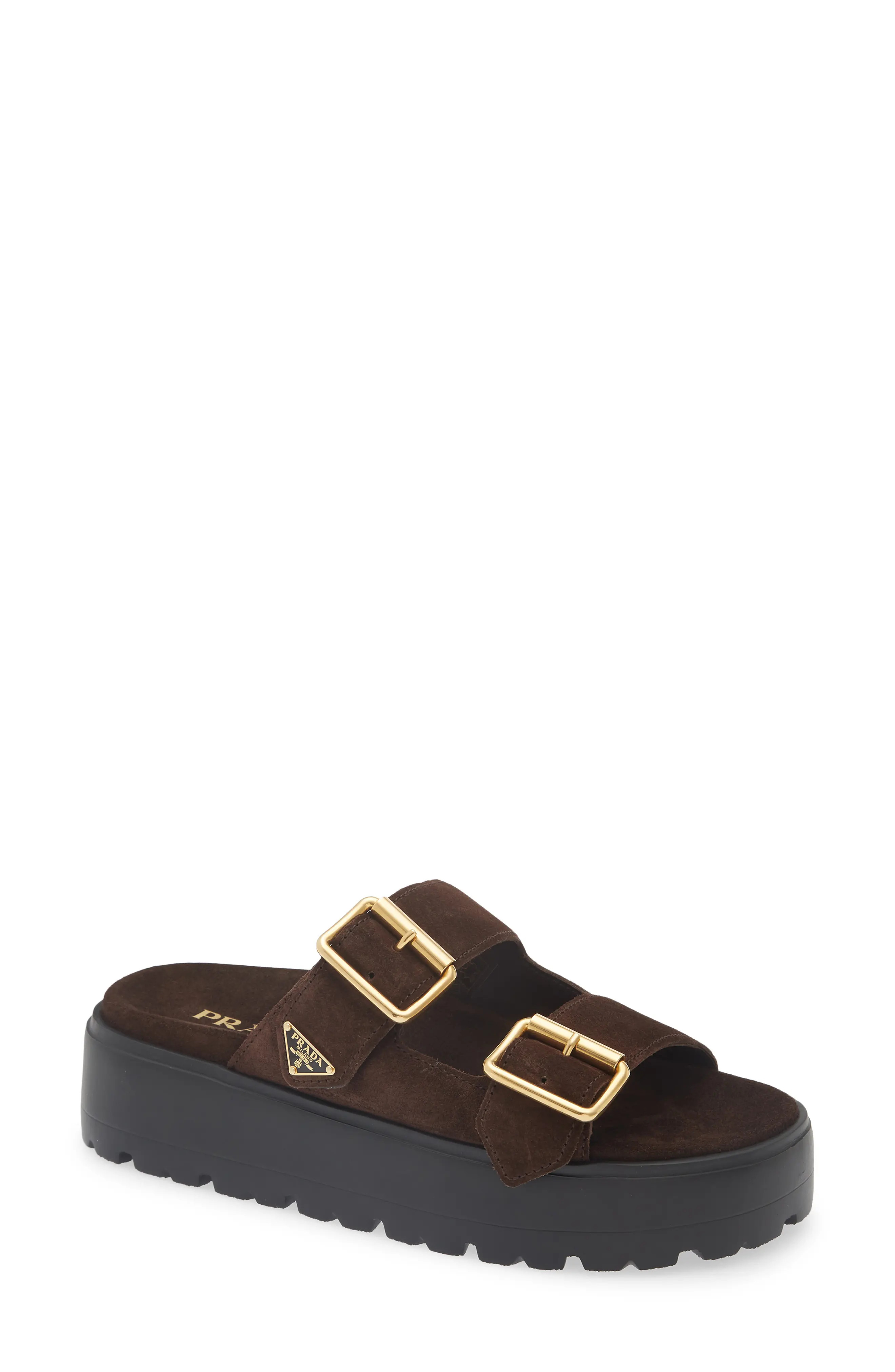 Prada Fussbett Flatform Slide Sandal (Women) | Nordstrom | Nordstrom