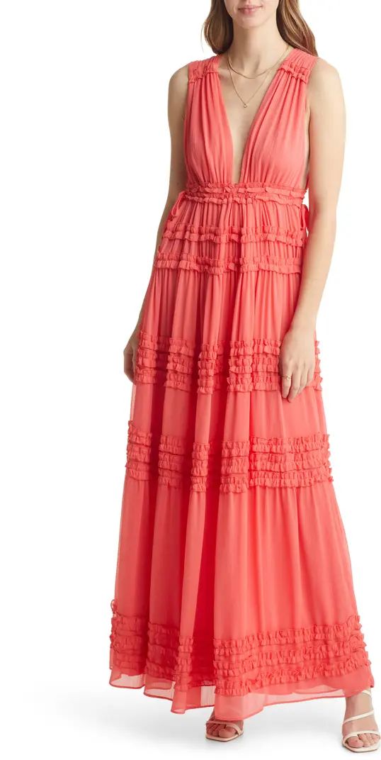 Ruffle Chiffon Maxi Dress | Nordstrom