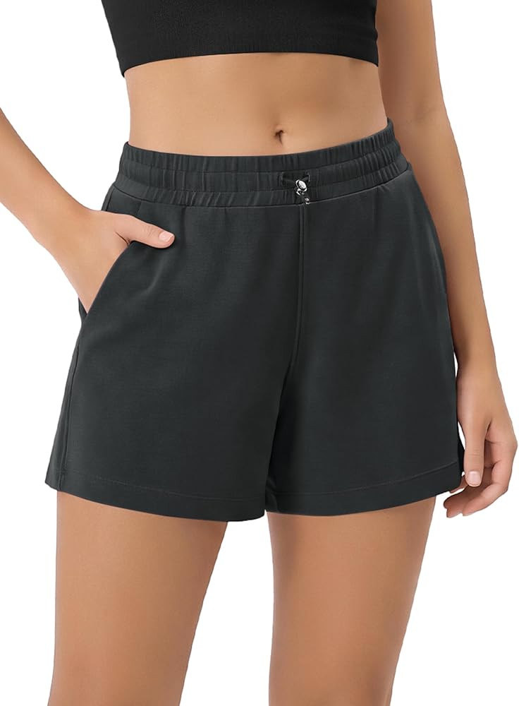 ODODOS Modal Soft Relaxed Shorts for Women Adjustable Shockcord High Waist Casual Shorts with Poc... | Amazon (US)