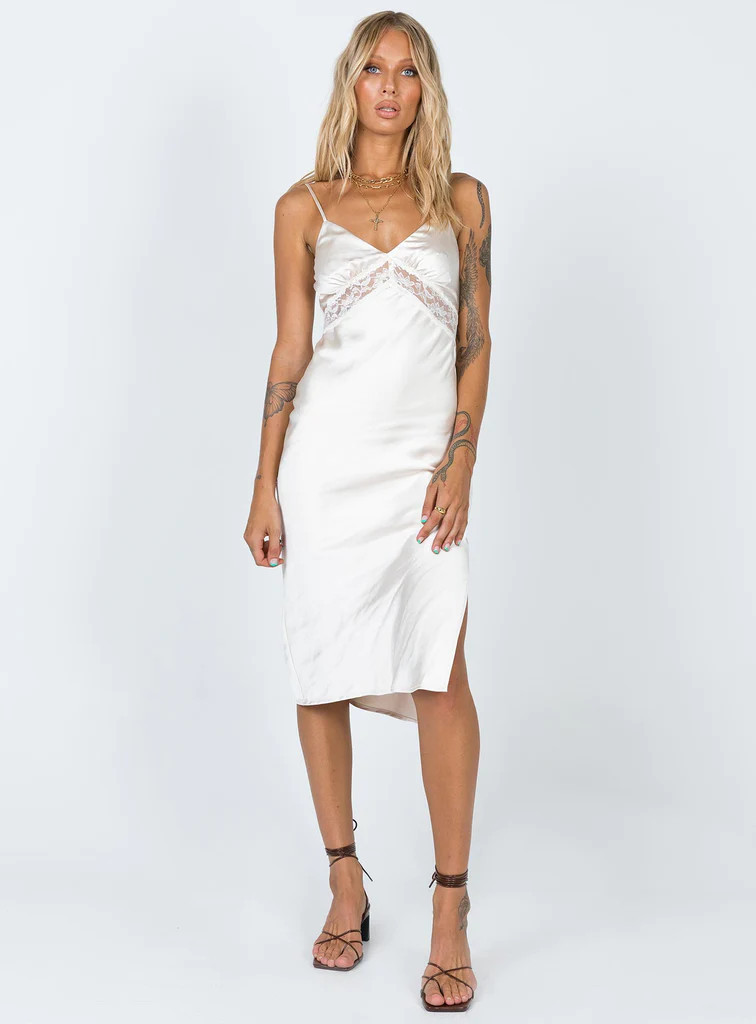 Amelia Midi Dress Champagne | Princess Polly US