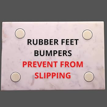 Home Basics Multi-Purpose Pastry Marble Tray Cutting Board Slab With Non-Slip Feet For Stability ... | Amazon (US)