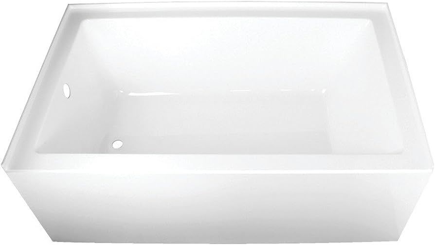 Kingston Brass Aqua Eden VTAP603622L 60-Inch Acrylic Alcove Tub with Left Hand Drain, White | Amazon (US)