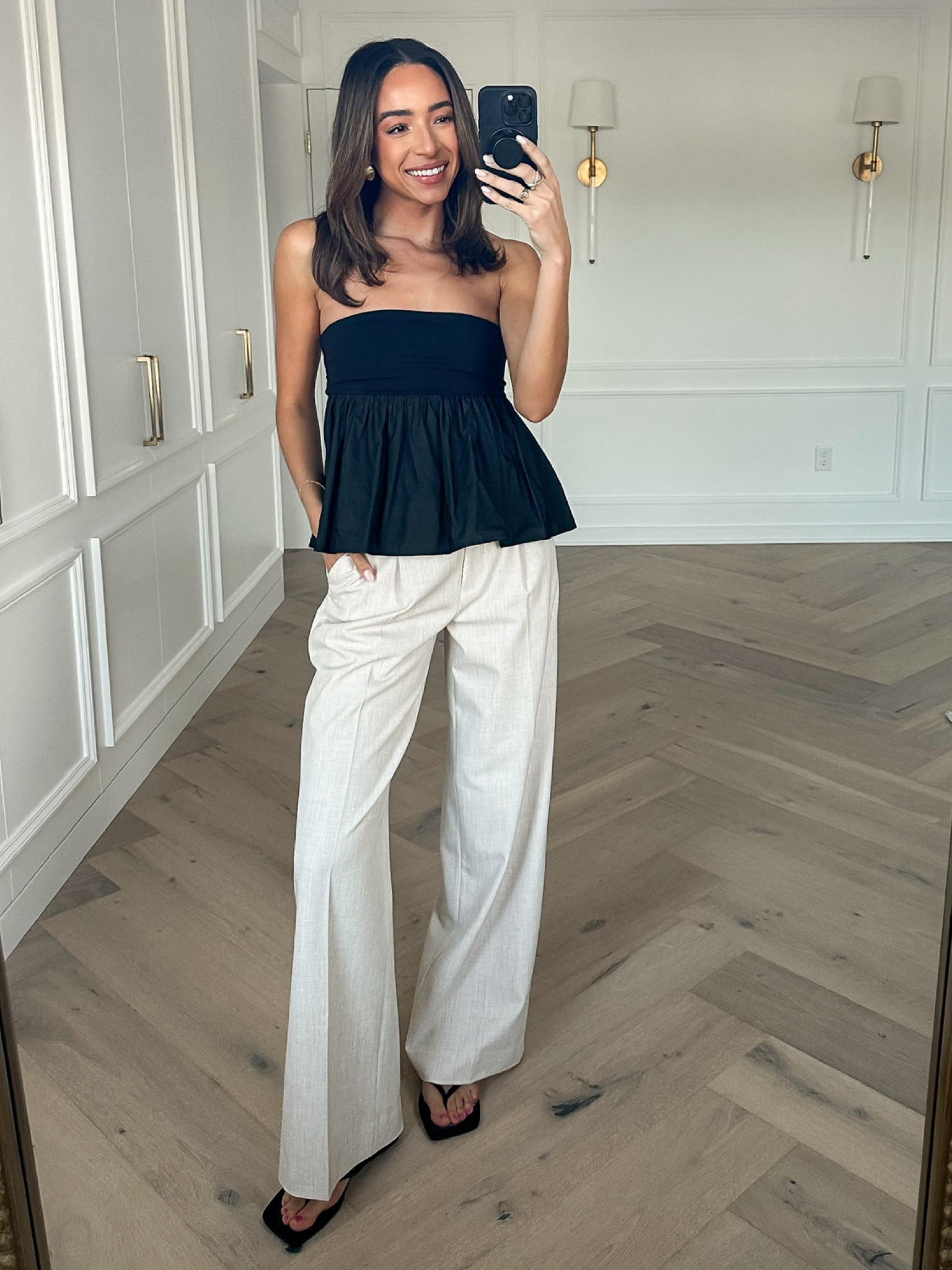 Spring outfit 🤍 Shop the LTK Spring Sale and save 25% OFF American Eagle! Wearing size small top and 26 long linen pant 

Casual outfit
Tailored pant outfit 

#LTKfindsunder100 #LTKstyletip #LTKSpringSale