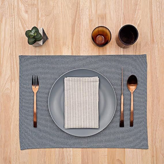 Rustic Placemats 14x20 in | Sustainable Products Upcycled Denim and Cotton Cloth Placemats Set of... | Amazon (US)