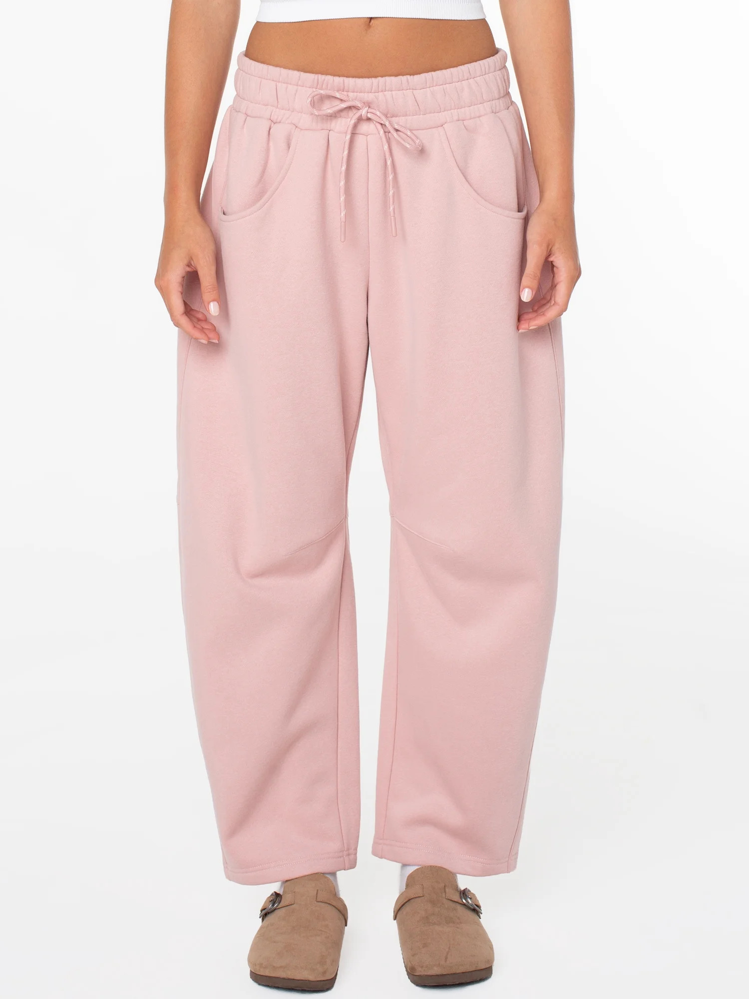 Celebrity Pink Women's and Women's Plus Fleece Barrel Sweatpant, Sizes XS-4X | Walmart (US)