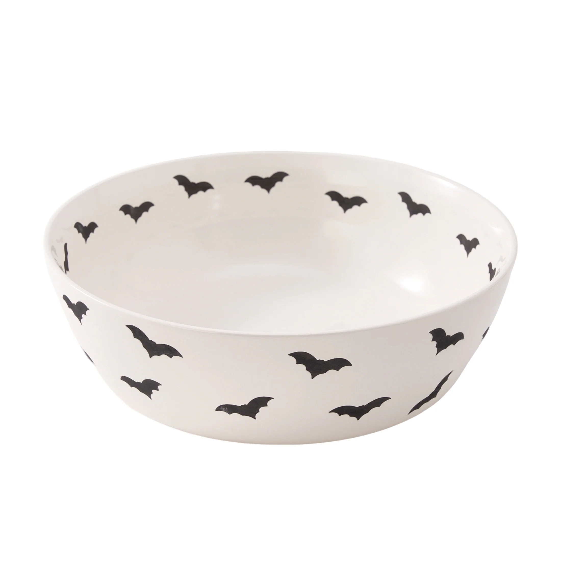 Way to Celebrate White Ceramic Serve Bowl with Wax Resistant Bat | Walmart (US)