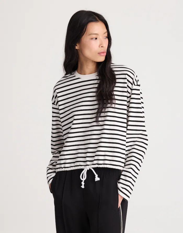 The Perfect Tie-Waist Tee in Allday Jersey | Madewell