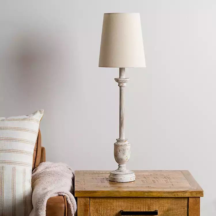 Distressed Ivory Classic Buffet Lamp | Kirkland's Home