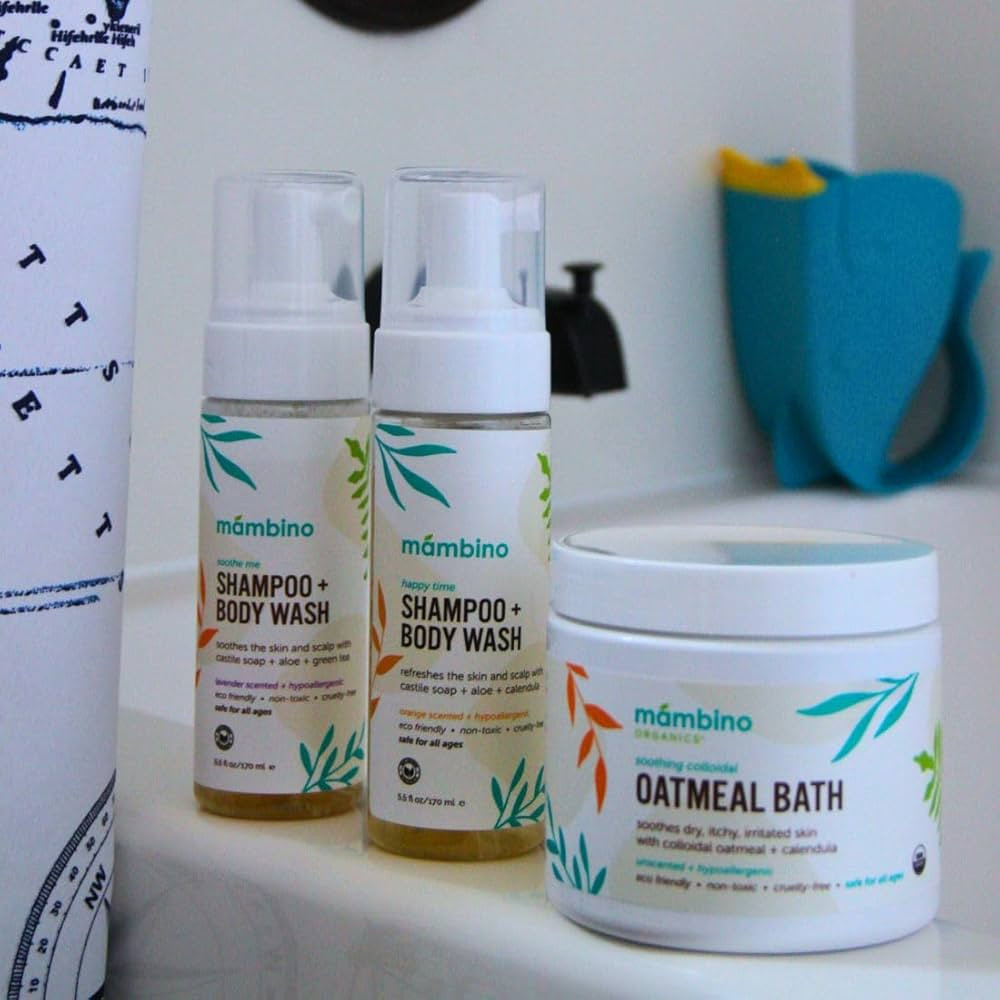 Mambino Organics Soothe Me Shampoo & Body Wash for Kids - Hypoallergenic, Plant-Based, Eco-Friend... | Amazon (US)