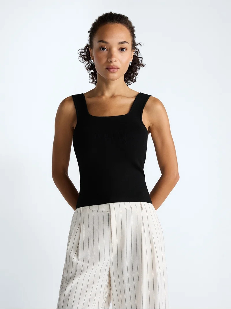 Scoop Women's Square Neck Sweater Tank Top, Sizes XS-XXL | Walmart (US)