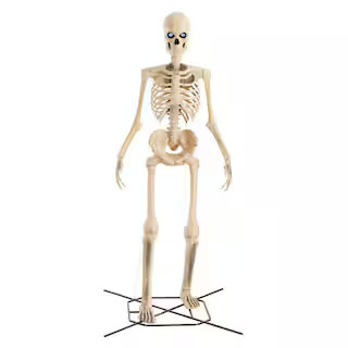 12 ft. Grave & Bones Giant-Sized Skelly with LifeEyes™ LCD Eyes H5 | The Home Depot