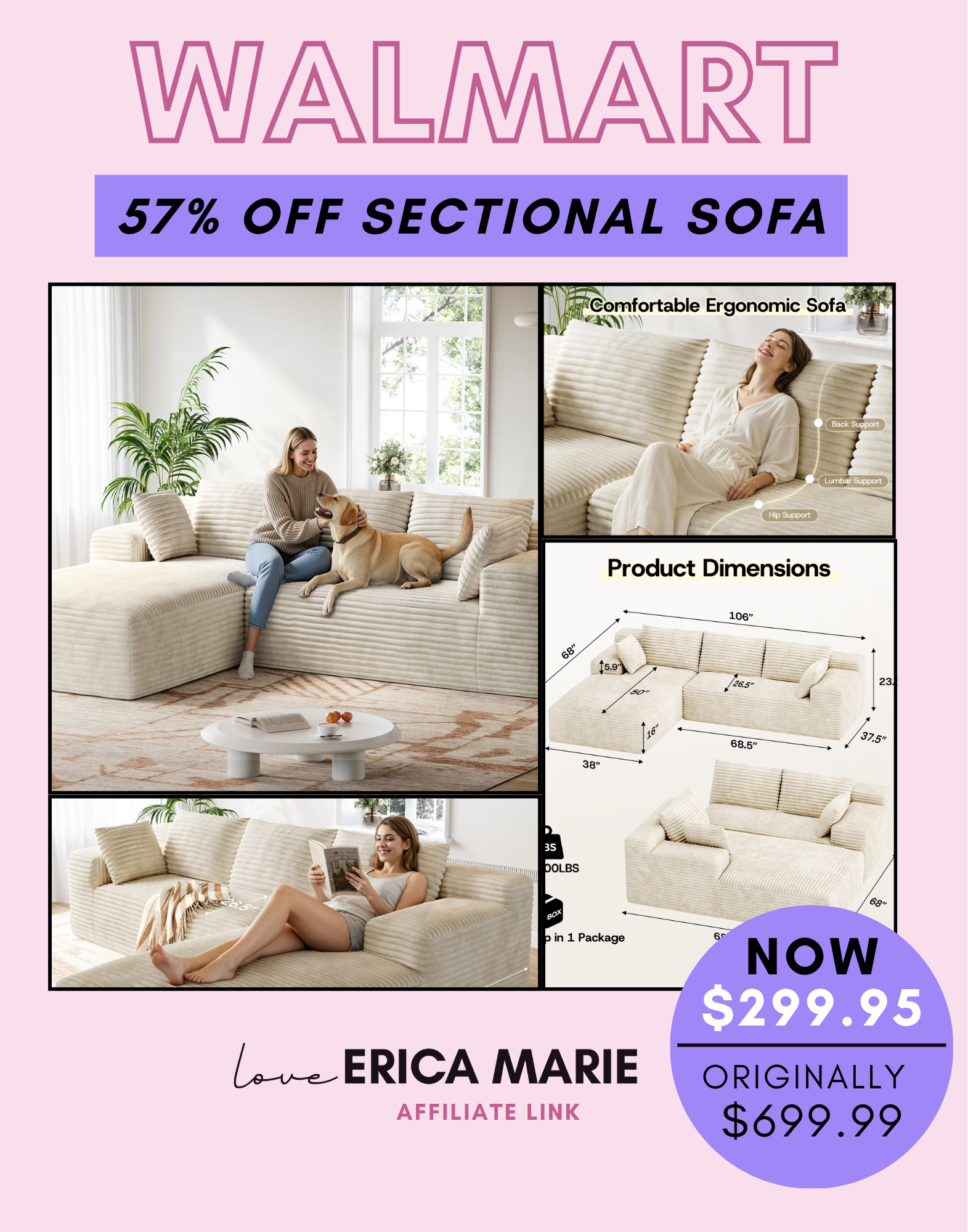 If you're looking to upgrade your sofa this summer, I found this sectional set for 57% off! It's now $299 (was $699)! Don't miss out on this hot deal!

Sofa on sale, Sectional Sofa Set 

 #LTKSaleAlert