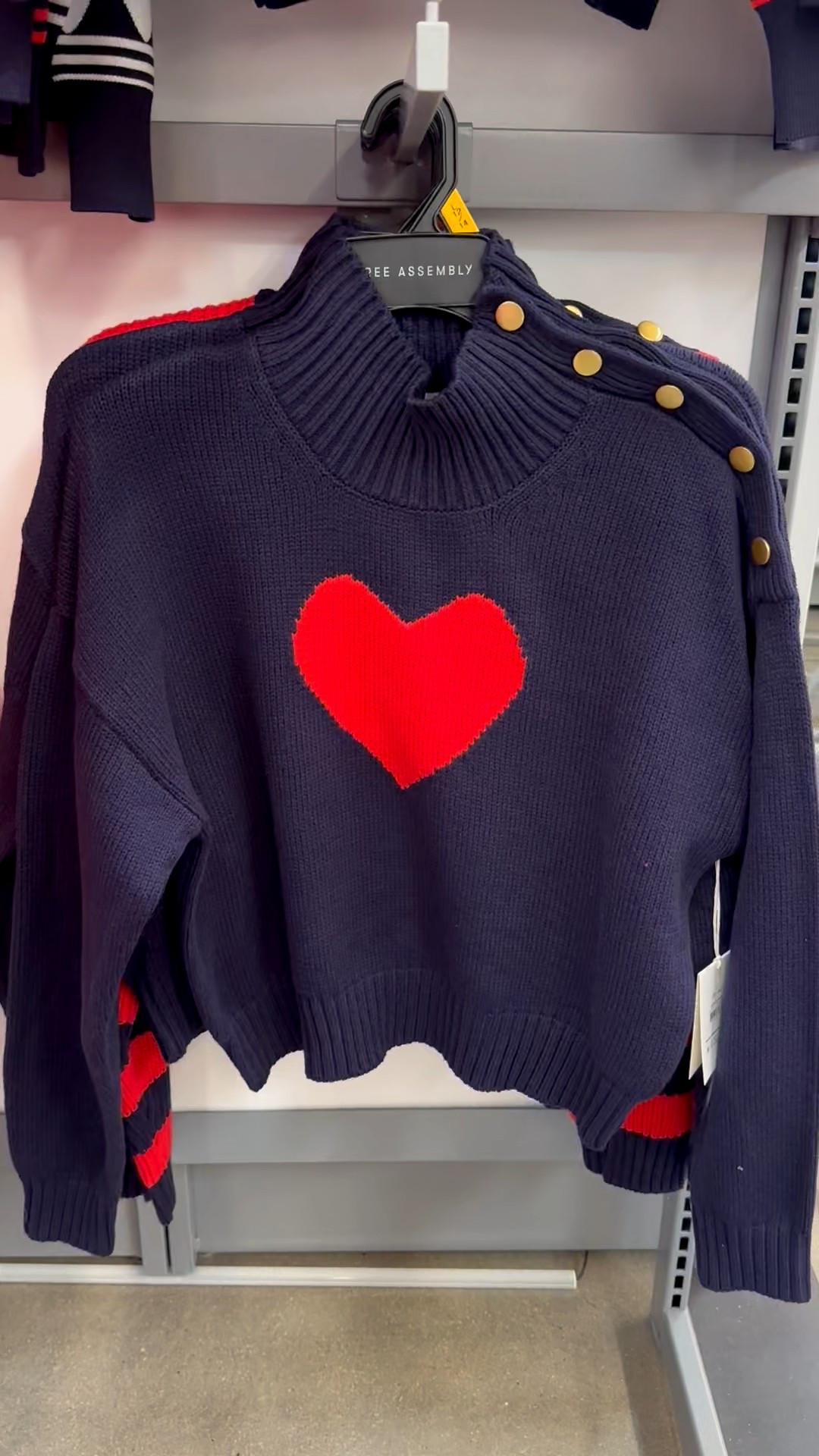Heart sweater, Valentine’s Day outfit, Walmart fashion, affordable fashion, Free Assembly Women's Mock Neck Button Sweater with Long Sleeves, Midweight, Sizes XS-XXL

#LTKmomlife #LTKPetite #LTKOver40