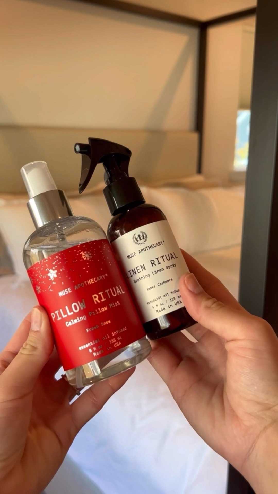 Muse apothecary calming pillow mist and soothing linen spray 

#LTKVideo #LTKHoliday #LTKHome