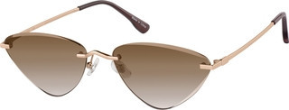 Zenni Women's Cat-Eye Sunglasses Gold Metal Frame | Zenni Optical (US & CA)