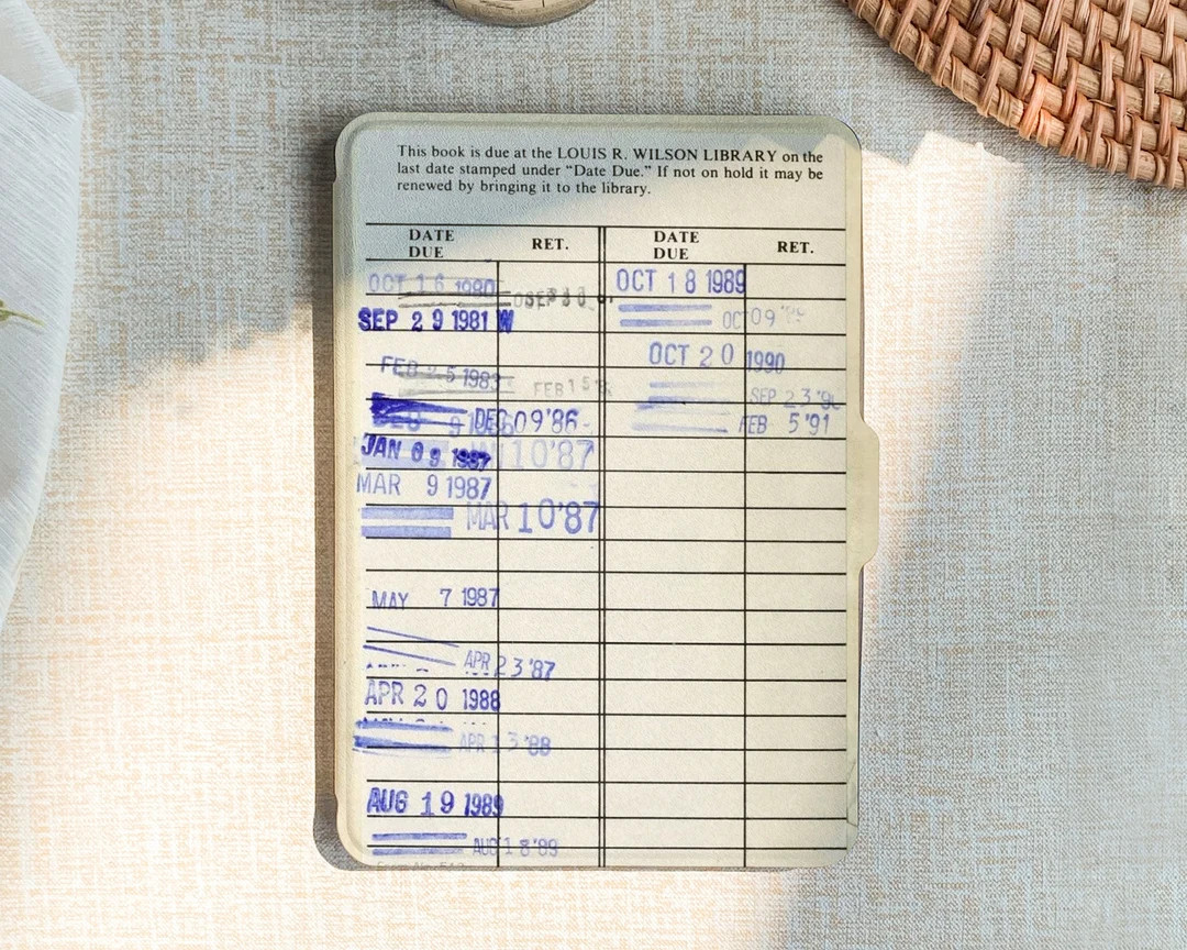 Library Card Kindle Case Personalized Kindle Paperwhite Case - Etsy | Etsy (US)