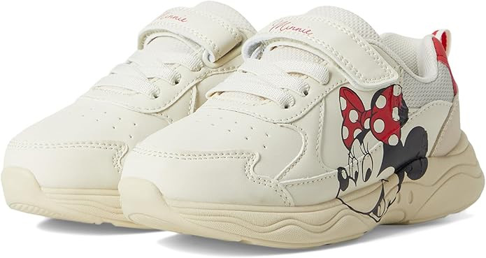 Disney Minnie Mouse Kids Sneakers - Girls Cute Comfy Lightweight Strap-On Walking Shoes (Size Lit... | Amazon (US)