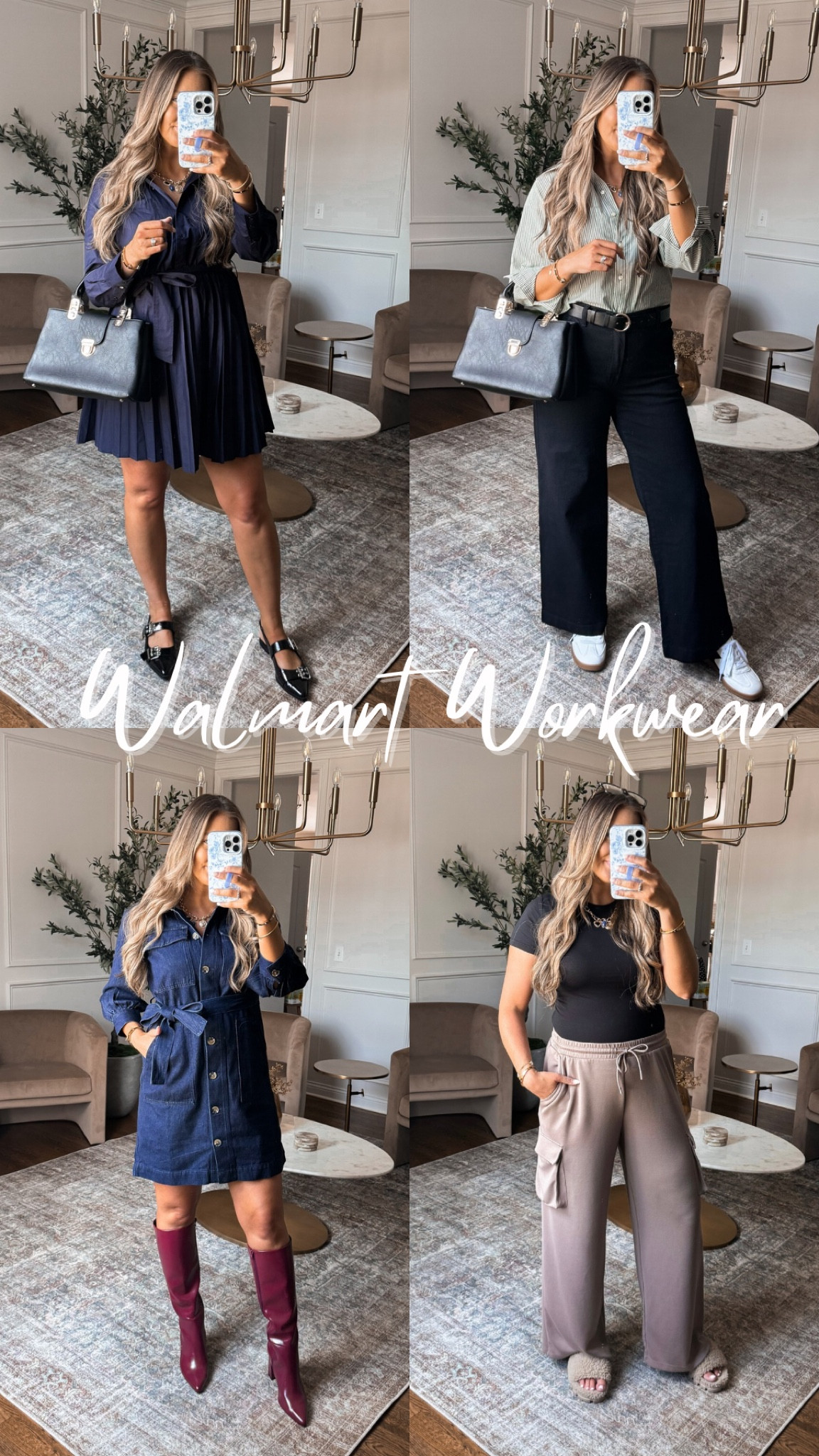 Walmart fall workwear haul all nursing and pumping friendly for my postpartum moms heading back to work! The dresses and button down have functional buttons and the quality is amazing! The last look is for my work from home ladies! #walmartpartner #walmart #walmartfashion @walmart @walmartfashion



#LTKWorkwear #LTKSeasonal #LTKFindsUnder50