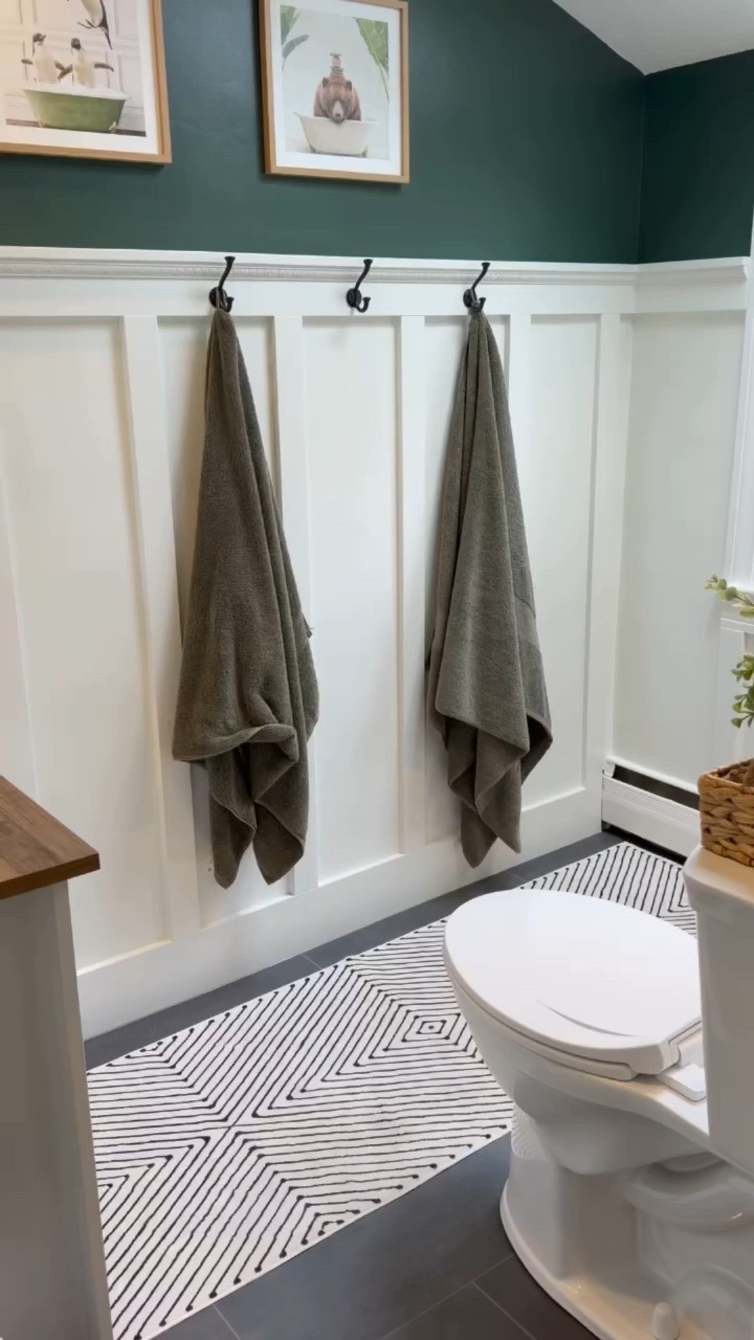 Tiny bathroom. big transformation.

What started as an outdated, unfunctional space for two growing boys is now moody, practical, and full of character.

✔️ better storage + counter space
✔️ a “manity” for getting ready
✔️ durable finishes for boys + guests
✔️ timeless details that still fit the rest of the house

Proof that even the smallest spaces can work harder — and look better. 

For details including paint color follow along & comment “Links”

#bathroomdesignideas #boysbathroom #manity #bathroomredo #diyinspo