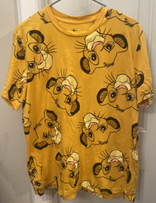 Disney Parks All Over Print The Lion King Simba Shirt Adult Size Large L | eBay US