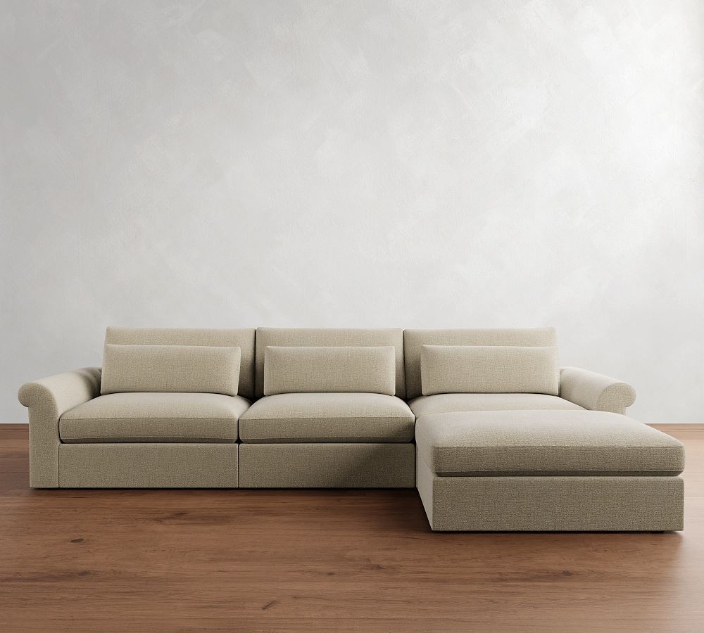 Westwood Roll Arm Modular Chaise Sectional (148") | Pottery Barn (US)