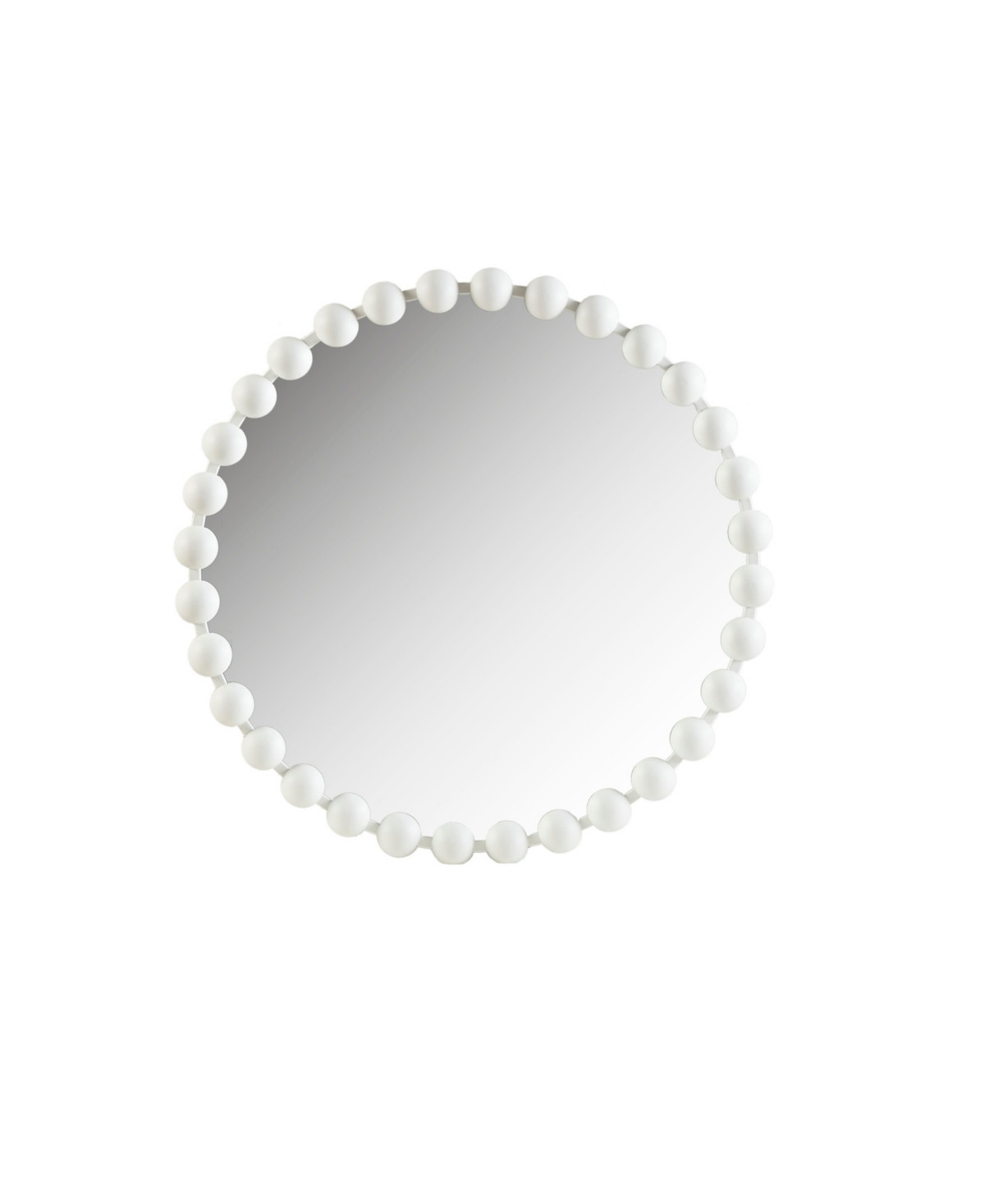 Madison Park Signature Marlowe Round Wall Decor Mirror, 27" x 27" - White | Macy's