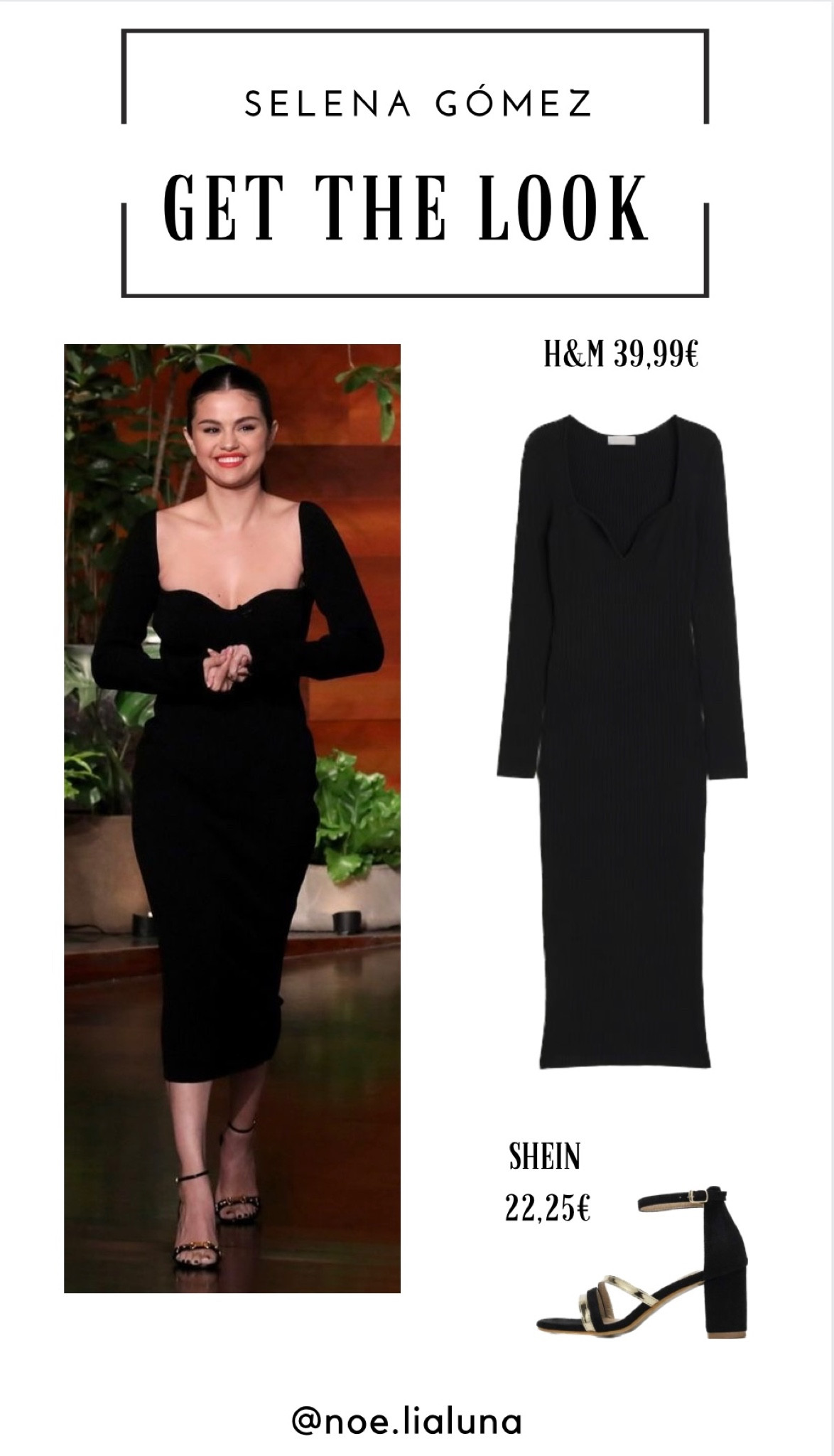 Recreamos el outfit de Selena Gomez versión económica 🖤
Get the look Selena Gomez outfit inspo, H&M black dress, shein sandals. 

#LTKFind #LTKunder100 #LTKeurope