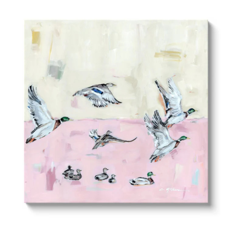 "Taking Off" pinks on canvas | Chelsea McShane Art