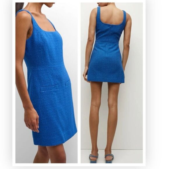 Veronica Beard Sabra Cobalt Blue Sleeveless Mini Dress NWT size 12 $448 | Poshmark