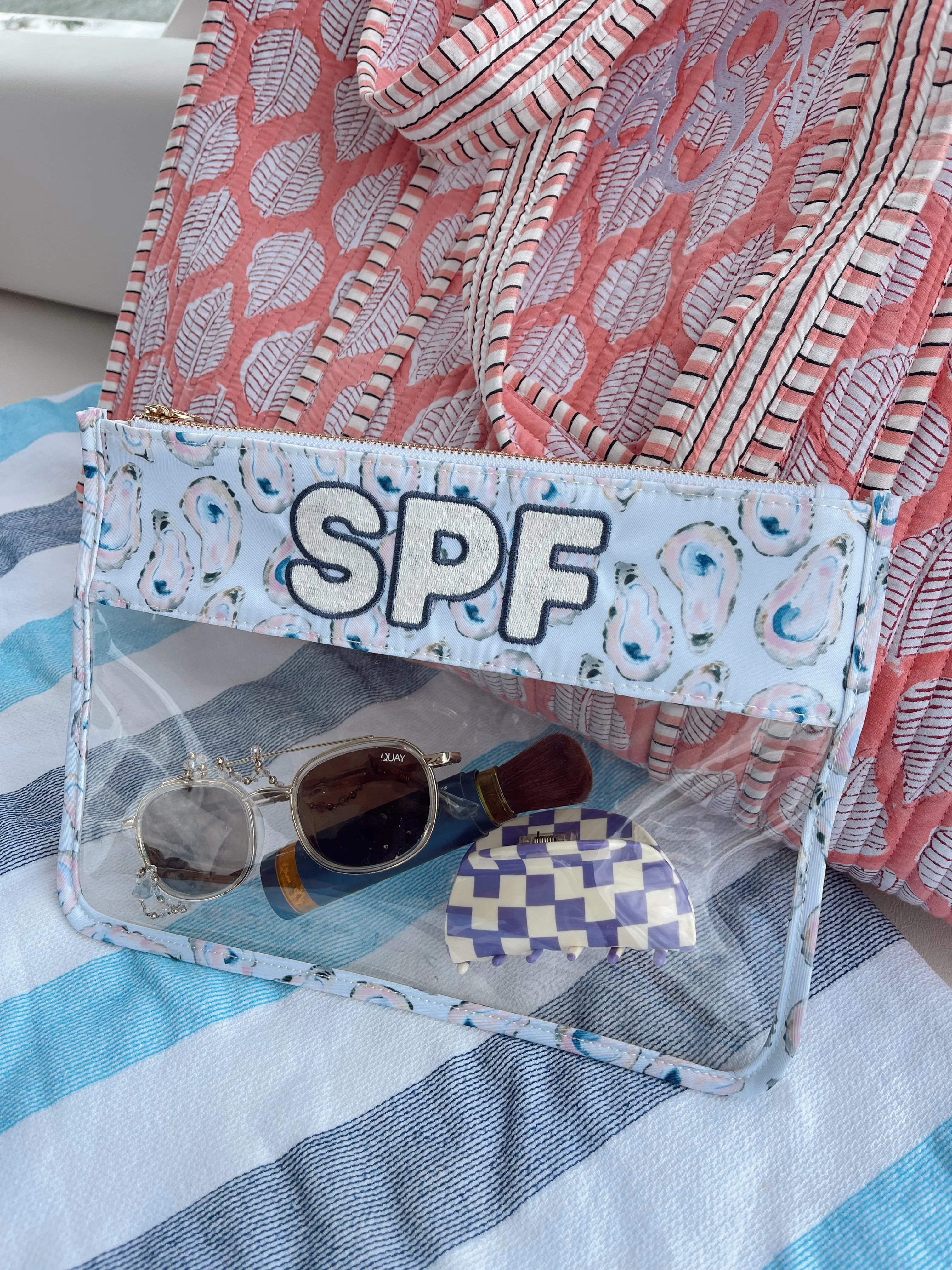 SPF - Blue Oysters Clear Pouch | KenzKustomz