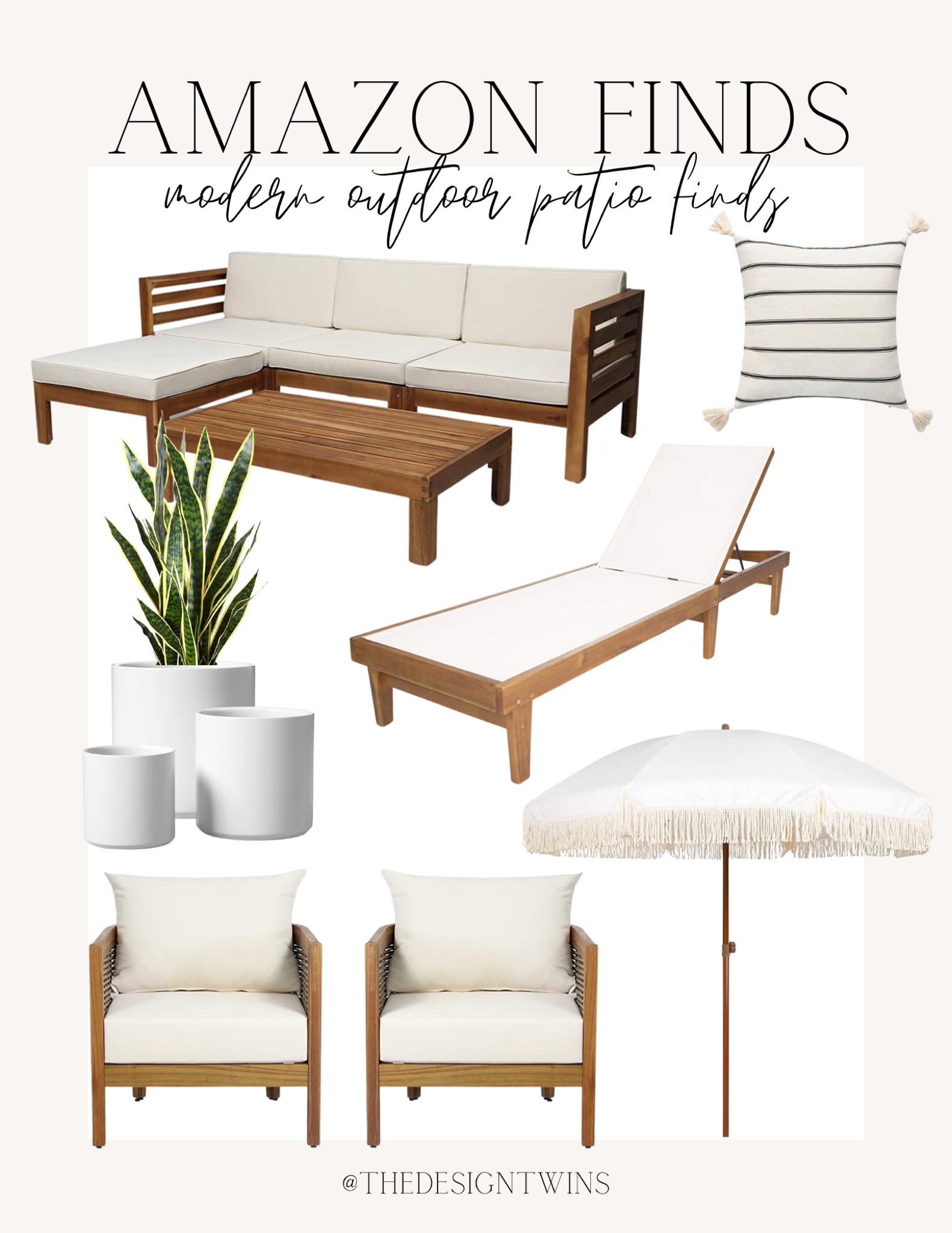 Modern outdoor patio finds from amazon. Budget friendly. For any and all budgets. Organic modern, traditional, modern farmhouse home decor, accessories and furniture. Neutral, wood nature inspired. Coastal casual home, modern french country.

#LTKhome #LTKSeasonal #LTKFind